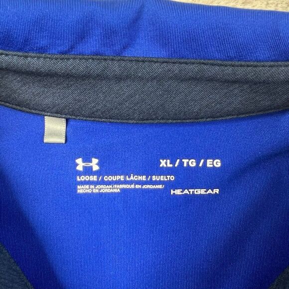 Under Armour HeatGear Loose Polo Shirt Men's Size XL Blue Golf Activewear - Picture 3 of 7